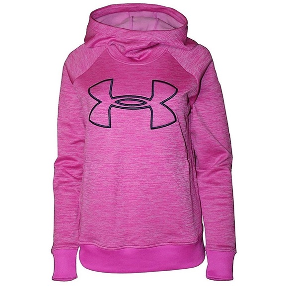 Under Armour Tops - [UA] Pink Mesh Logo Hoodie